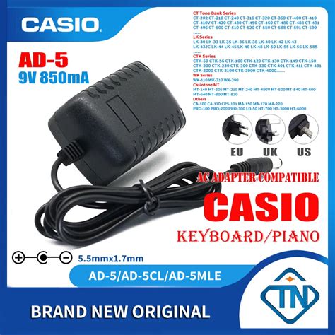casio keyboard 9v power supply.